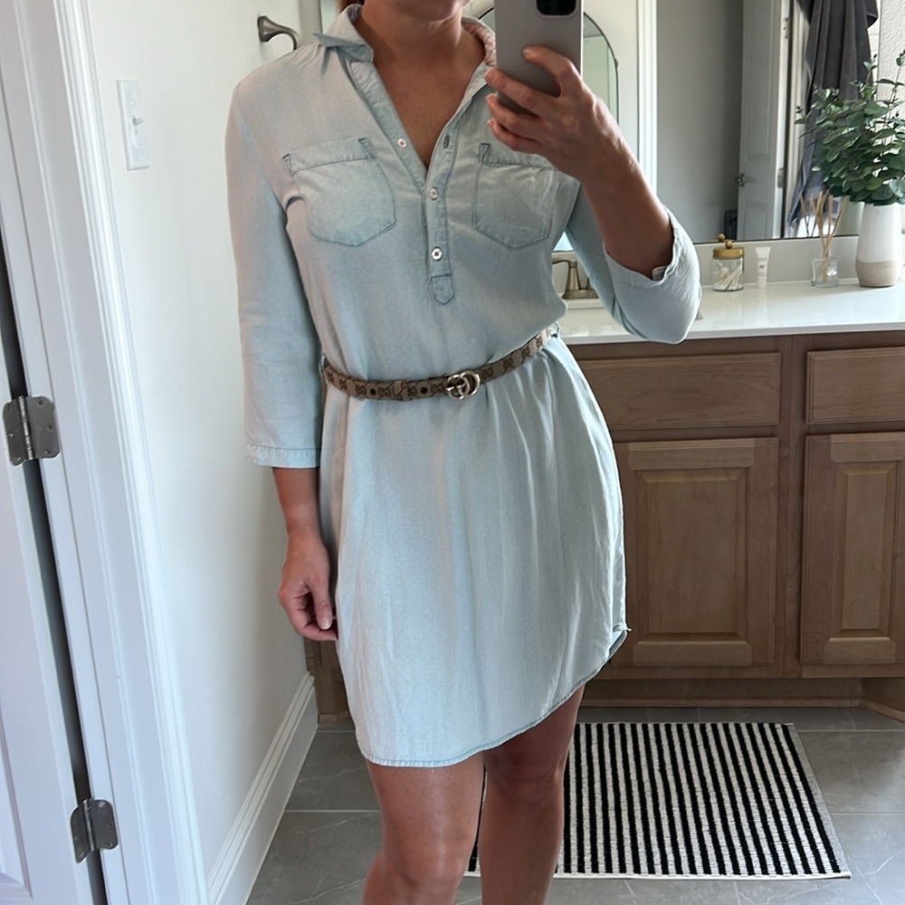 Light blue cotton dress